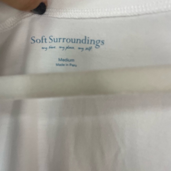 Soft Surroundings faux wrap blouse. Beautiful draping in the front. - Picture 4 of 4